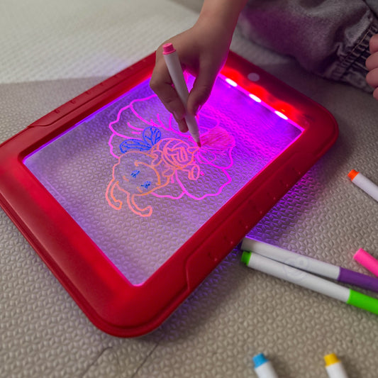 WOOPIE LED piešimo lentelė su neoniniais flomasteriais