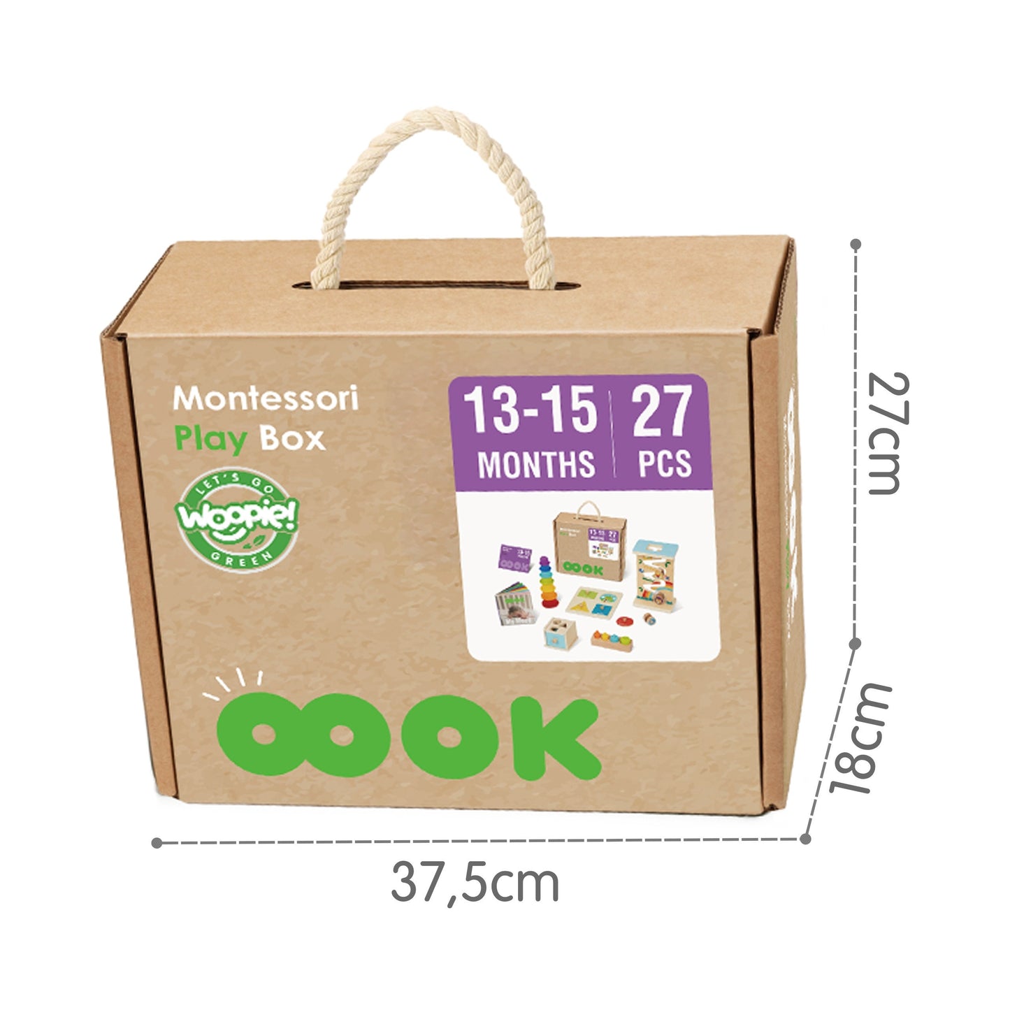 WOOPIE GREEN Montessori sensorinis rinkinys 6 viename – nuotrauka 9