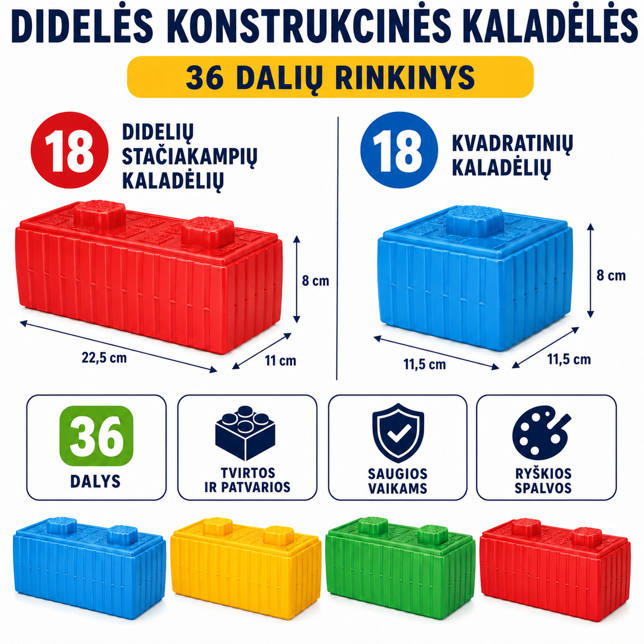 WOOPIE XXL konstruktorius, 43 vnt.