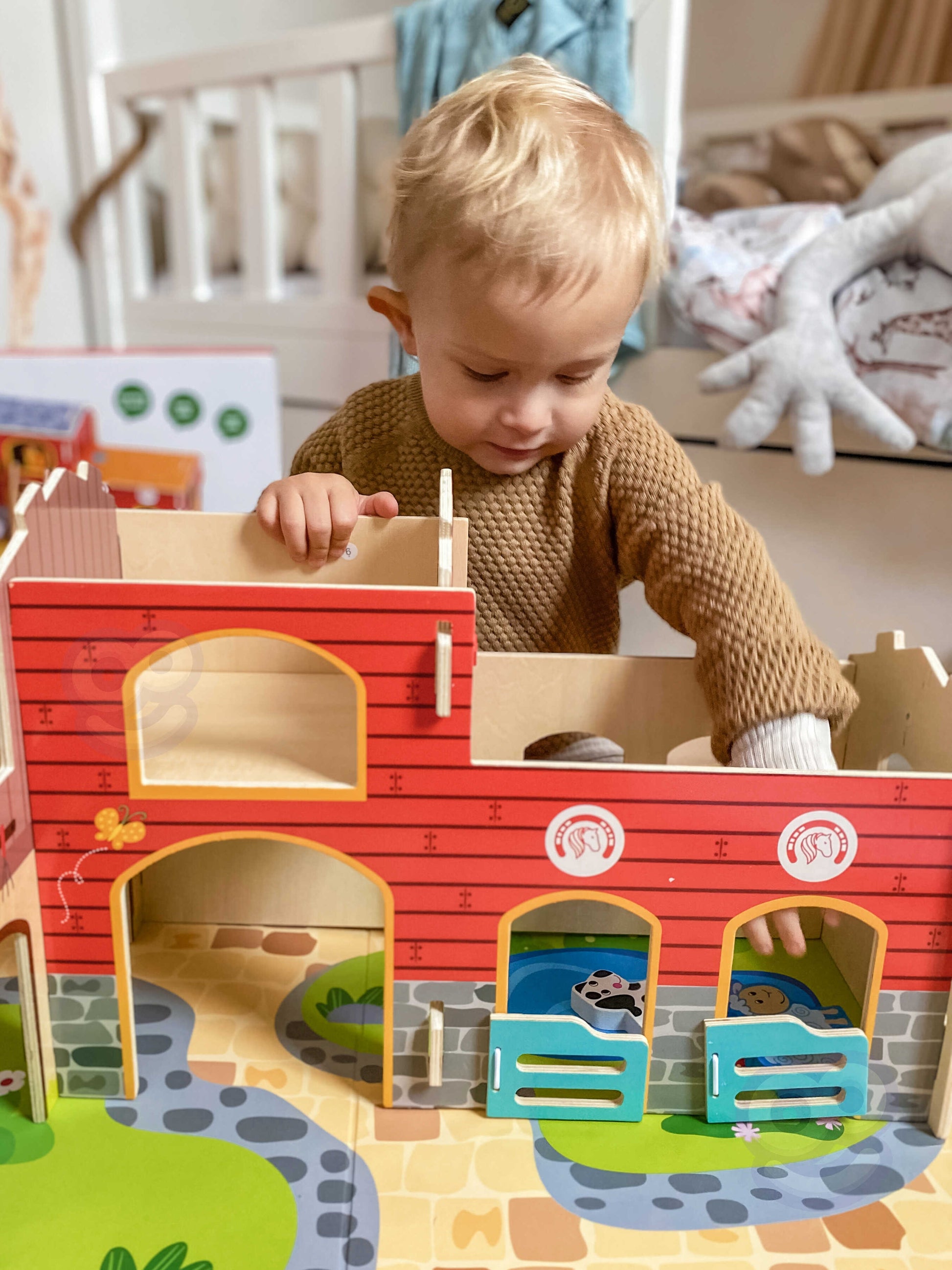WOOPIE GREEN fermos gyvūnų ir pastatų rinkinys, 18 vnt. – nuotrauka 6
