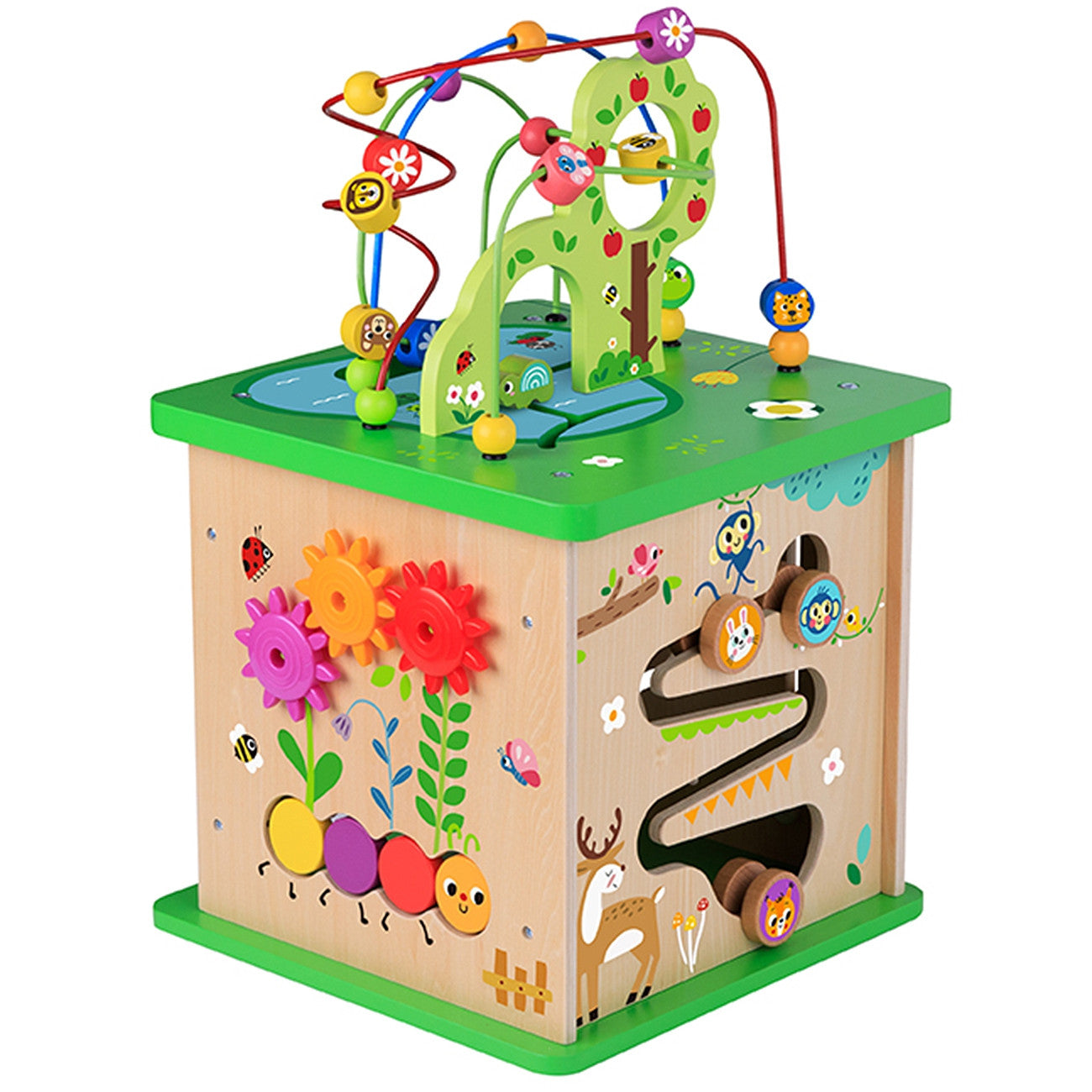 TOOKY TOY medinis edukacinis kubas su labirintu – nuotrauka 5