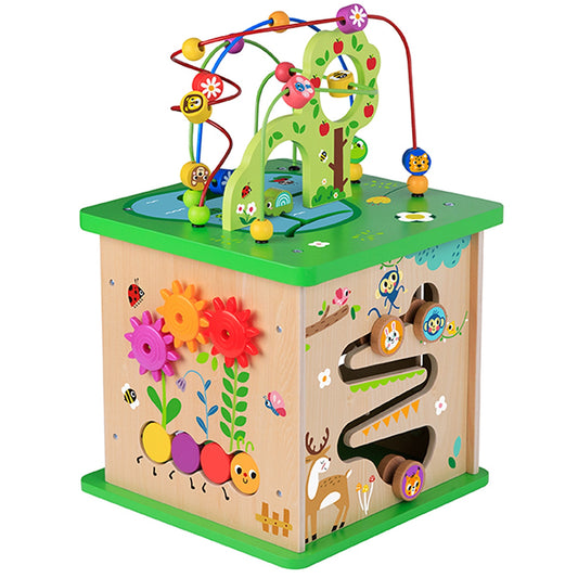 TOOKY TOY medinis edukacinis kubas su labirintu – nuotrauka 5