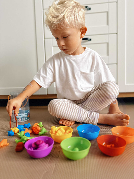 WOOPIE Montessori transporto priemonių spalvų rūšiuoklė, 44 dalys