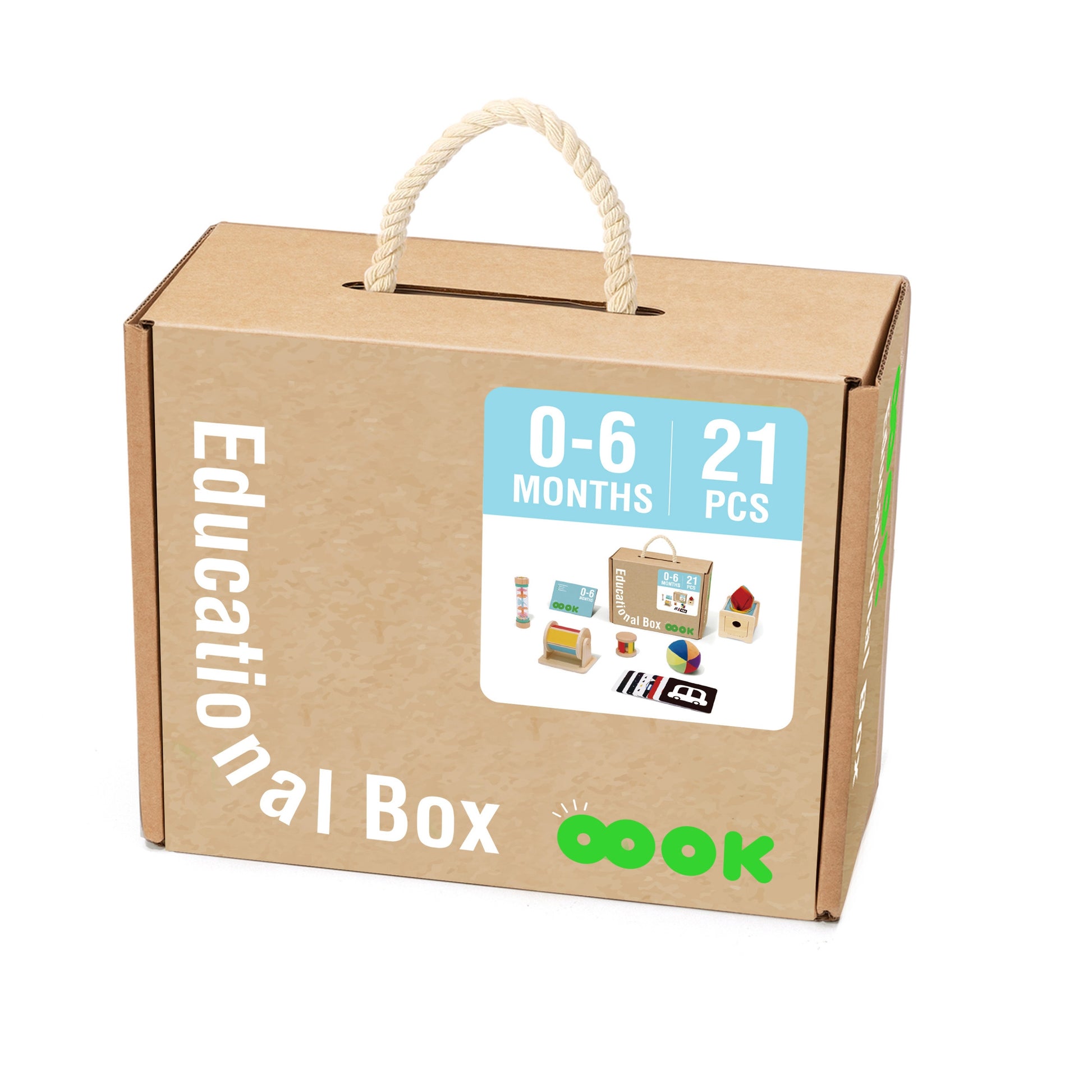 TOOKY TOY Montessori sensorinis rinkinys 6 viename kūdikiams – nuotrauka 5