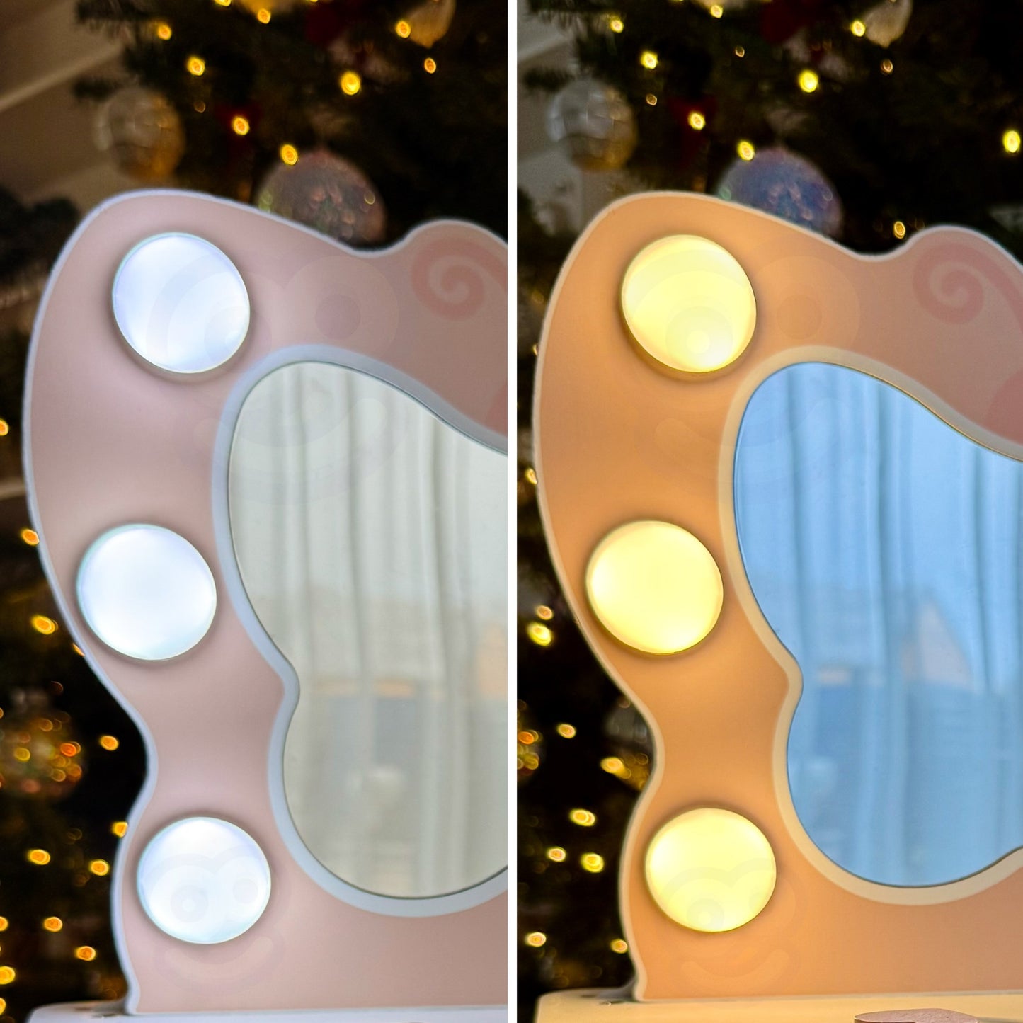 TOOKY TOY medinis kosmetinis staliukas „Drugelis“ su LED veidrodžiu – nuotrauka 5