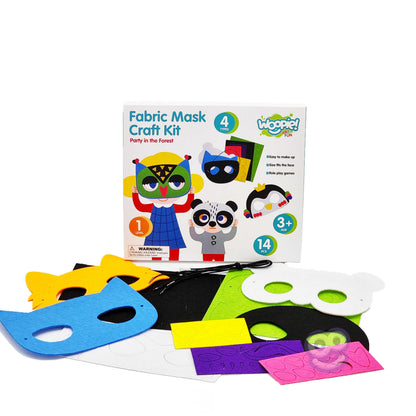 WOOPIE ART&FUN veltinio kaukių kūrybinis rinkinys, 4 kaukės