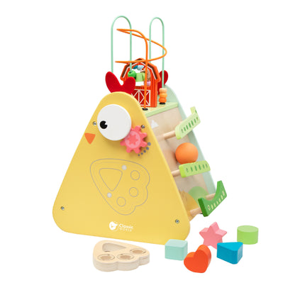 CLASSIC WORLD Montessori veiklos kubas „Linksmasis ūkis“ 10 viename – nuotrauka 10
