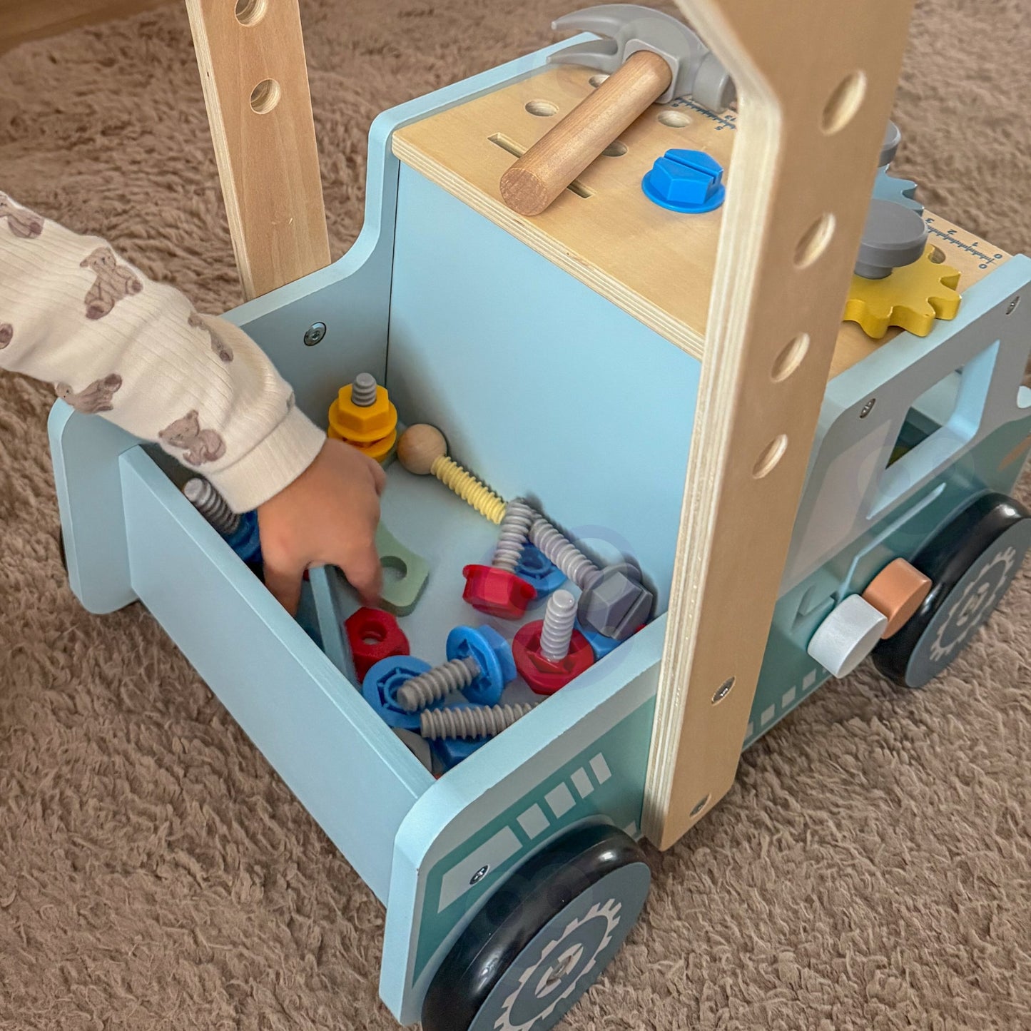 TOOKY TOY medinė vaikštynė ir meistro dirbtuvės – nuotrauka 3