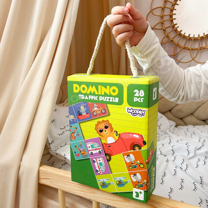 WOOPIE paveikslėlių domino „Gyvūnai ir transportas“, 28 dalys