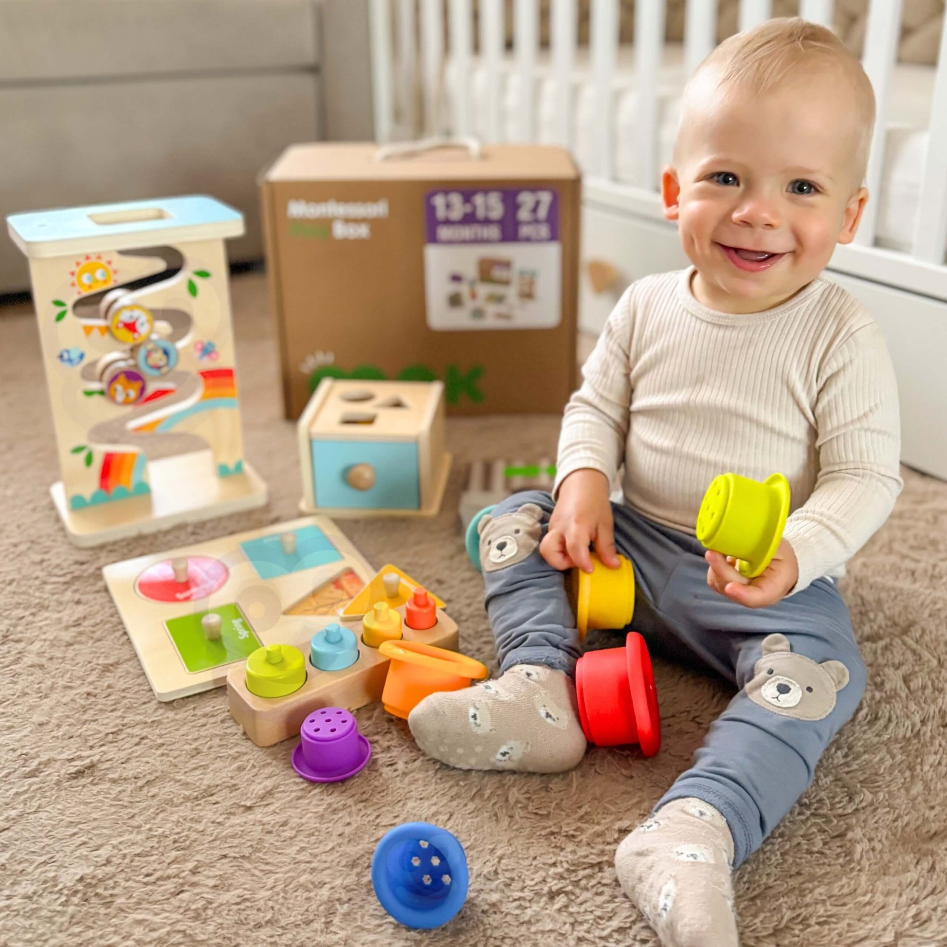 WOOPIE GREEN Montessori sensorinis rinkinys 6 viename – nuotrauka 2