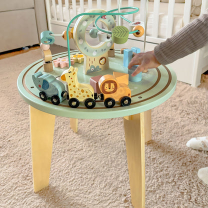 TOOKY TOY medinis Montessori veiklos stalas – nuotrauka 6