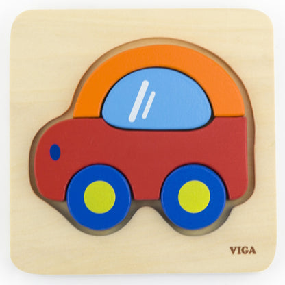 VIGA medinė dėlionė „Automobilis“