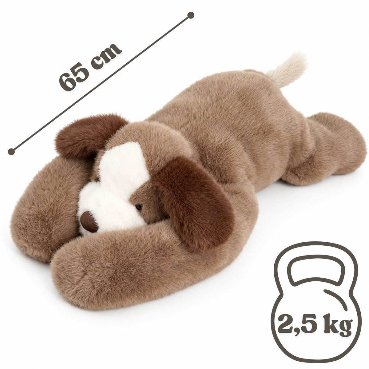 WOOPIE sunkusis sensorinis pliušinis šuniukas, 2,5 kg – nuotrauka 5