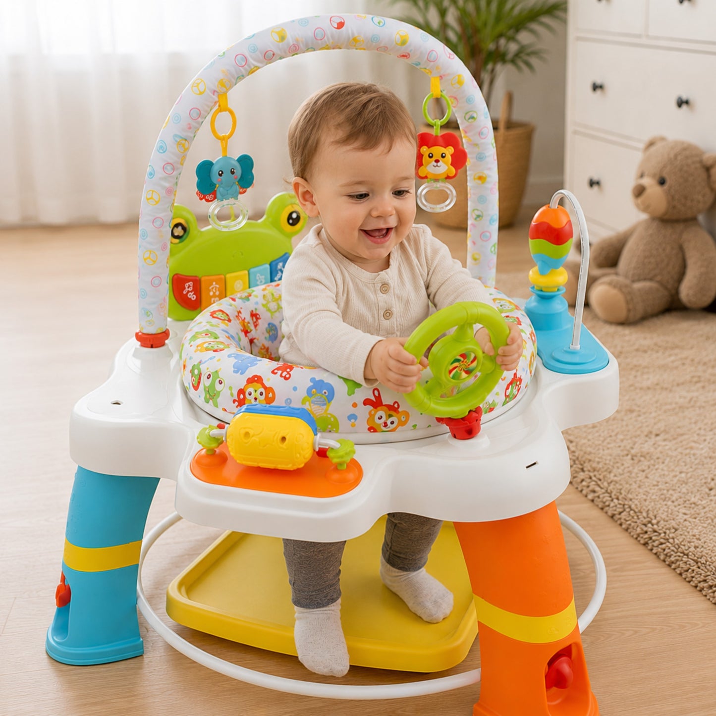 WOOPIE BABY interaktyvus veiklos centras su besisukančia sėdyne – nuotrauka 2