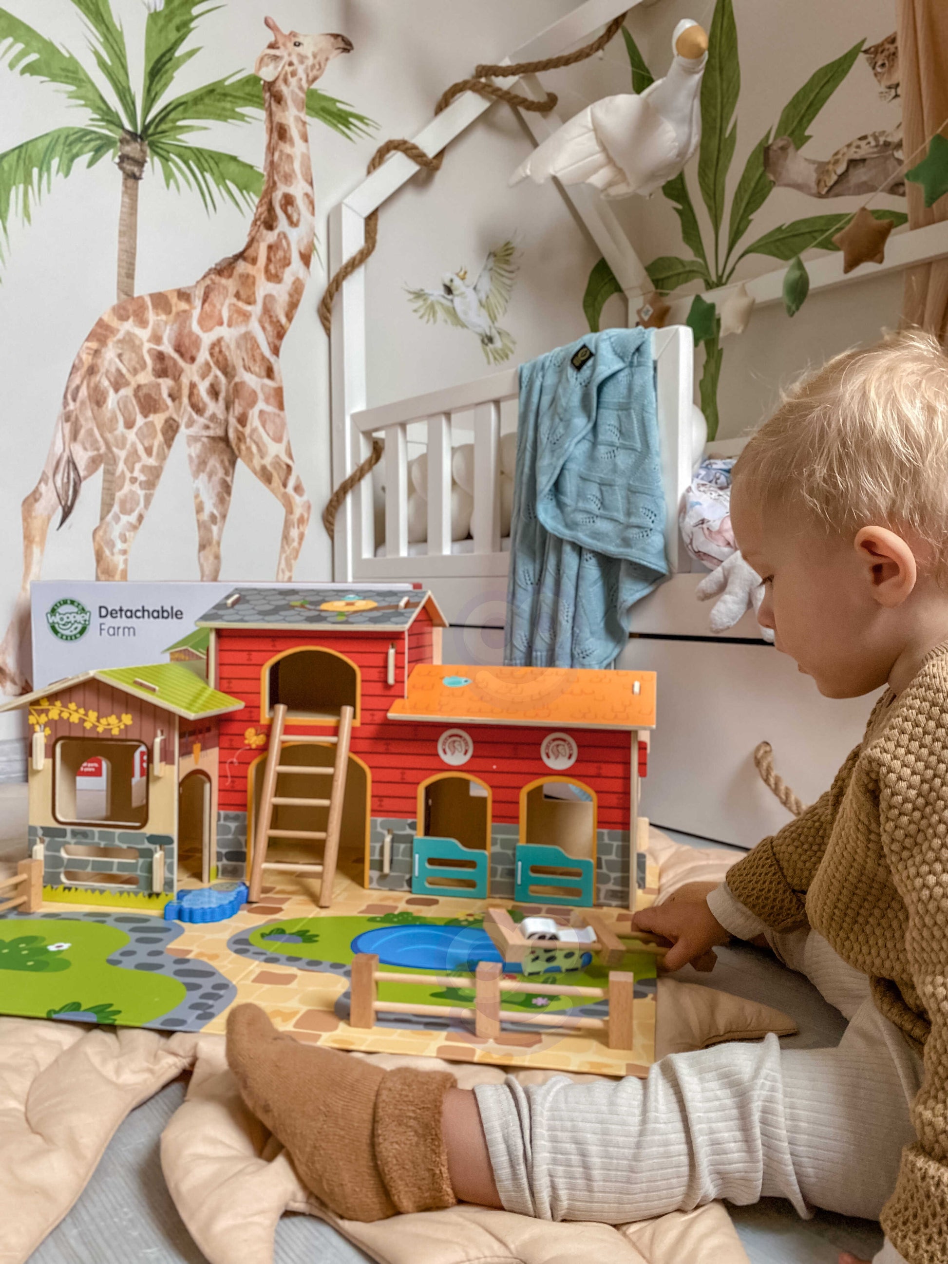 WOOPIE GREEN fermos gyvūnų ir pastatų rinkinys, 18 vnt. – nuotrauka 4