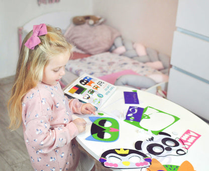 WOOPIE ART&FUN veltinio kaukių kūrybinis rinkinys, 4 kaukės
