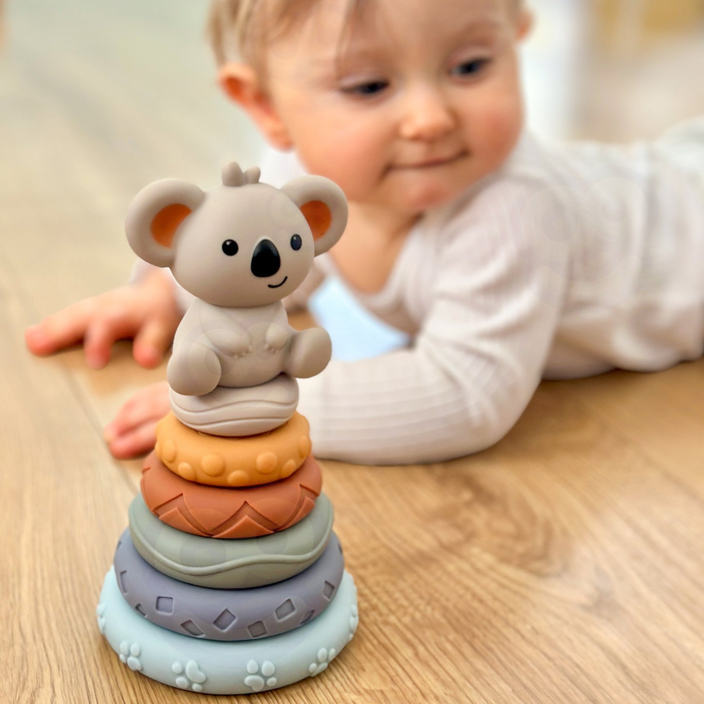 WOOPIE BABY minkštas sensorinis 3 viename rinkinys su meškiuku