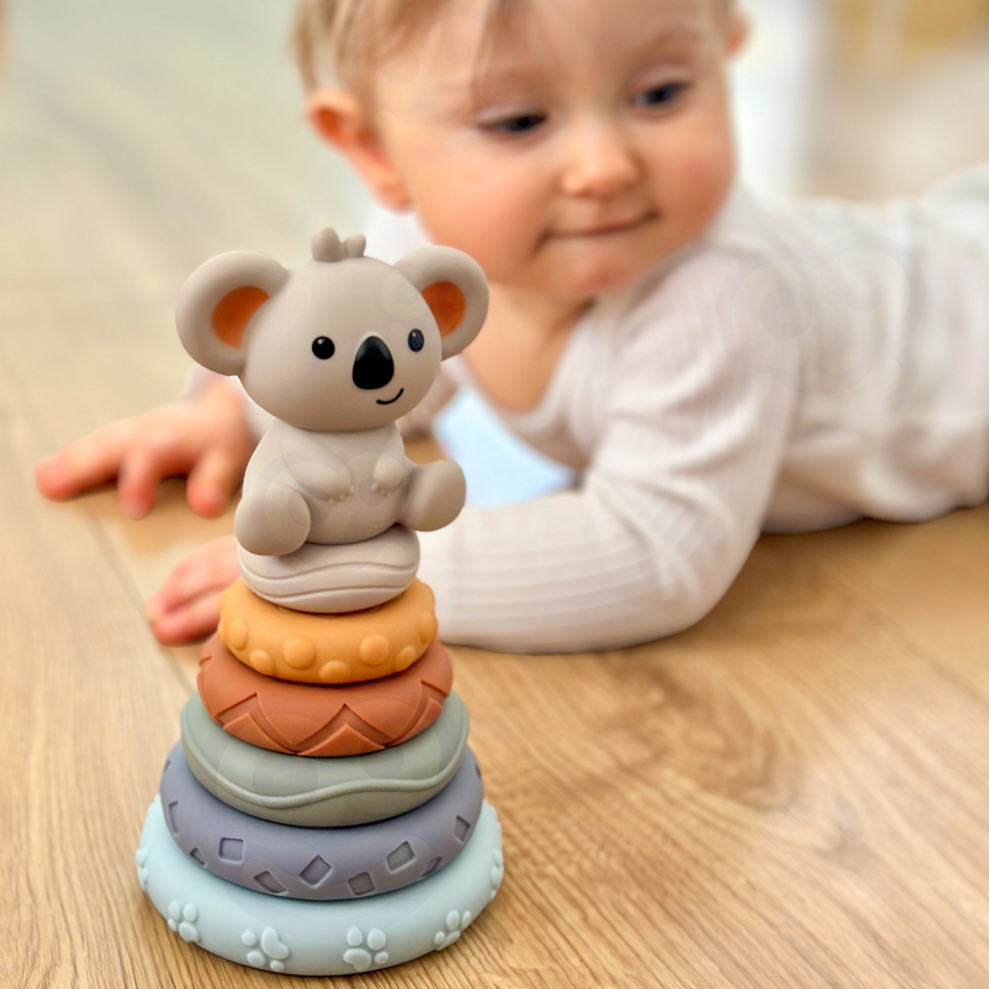 WOOPIE BABY minkštas sensorinis 3 viename rinkinys su meškiuku