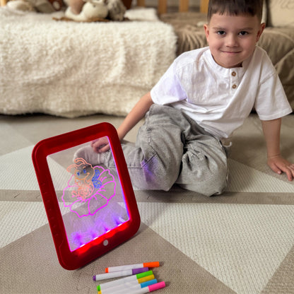 WOOPIE LED piešimo lentelė su neoniniais flomasteriais