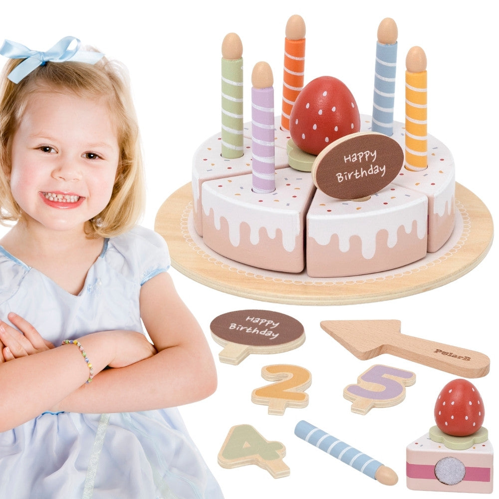VIGA medinis pjaustomas gimtadienio tortas