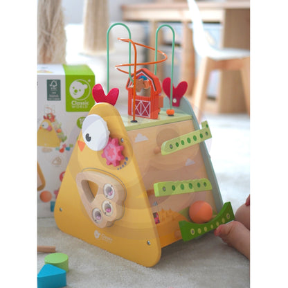 CLASSIC WORLD Montessori veiklos kubas „Linksmasis ūkis“ 10 viename – nuotrauka 7