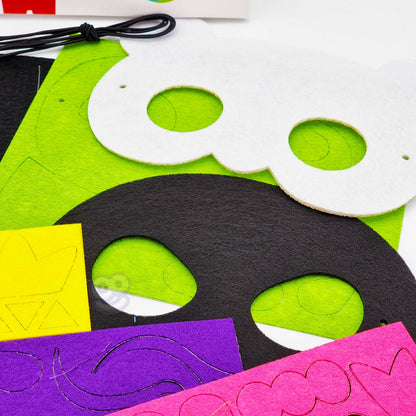WOOPIE ART&FUN veltinio kaukių kūrybinis rinkinys, 4 kaukės