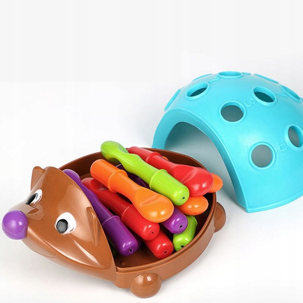 WOOPIE Montessori edukacinė rūšiuoklė „Ežiukas“ 4-in-1 – nuotrauka 9
