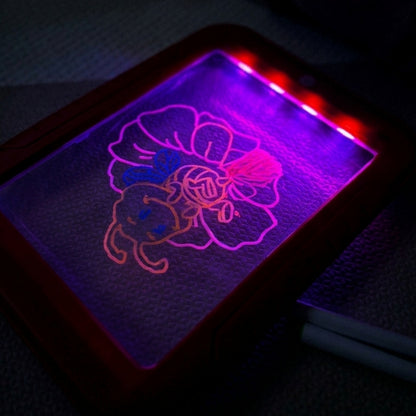 WOOPIE LED piešimo lentelė su neoniniais flomasteriais