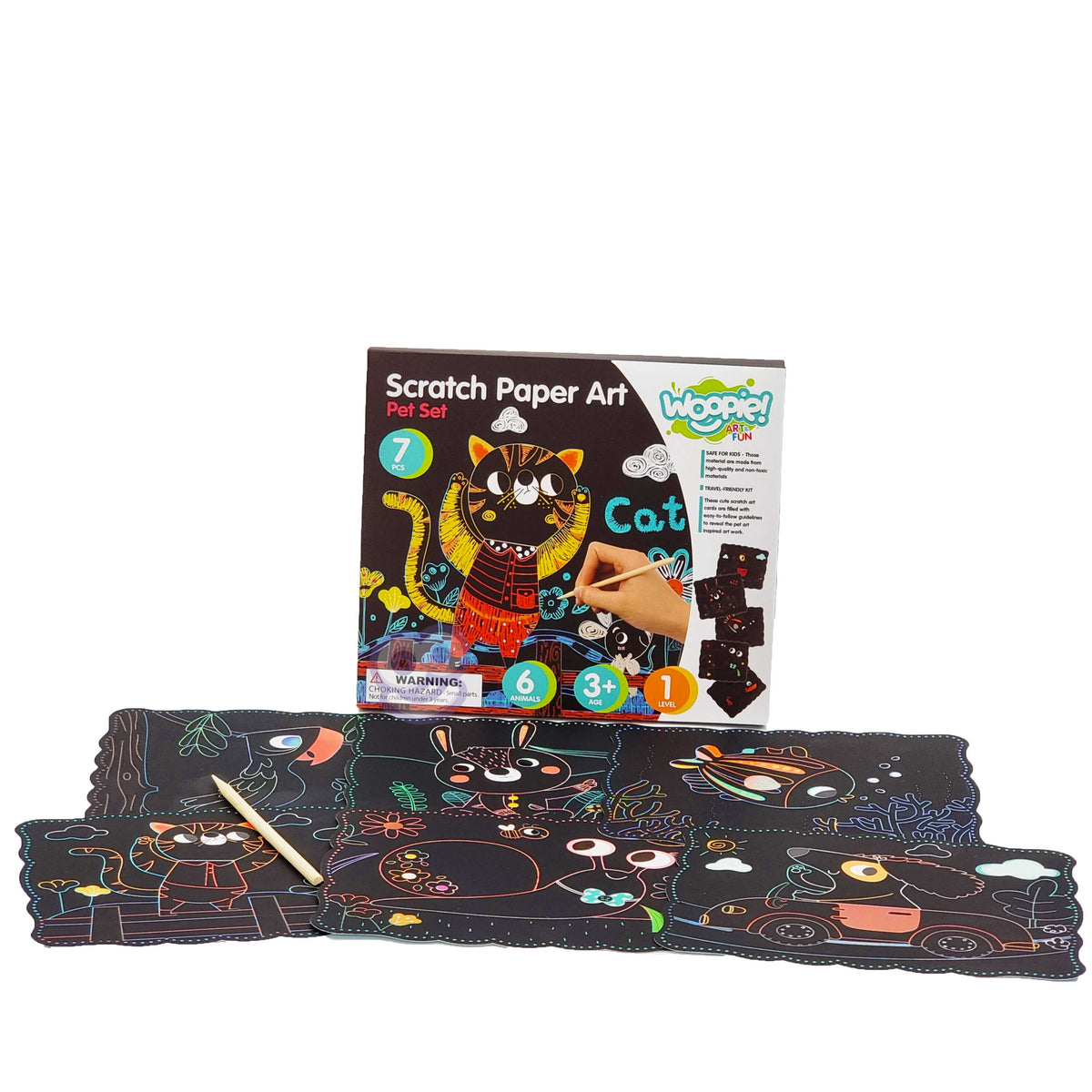 WOOPIE ART&FUN nutrinamų paveikslėlių rinkinys, 7 dalys