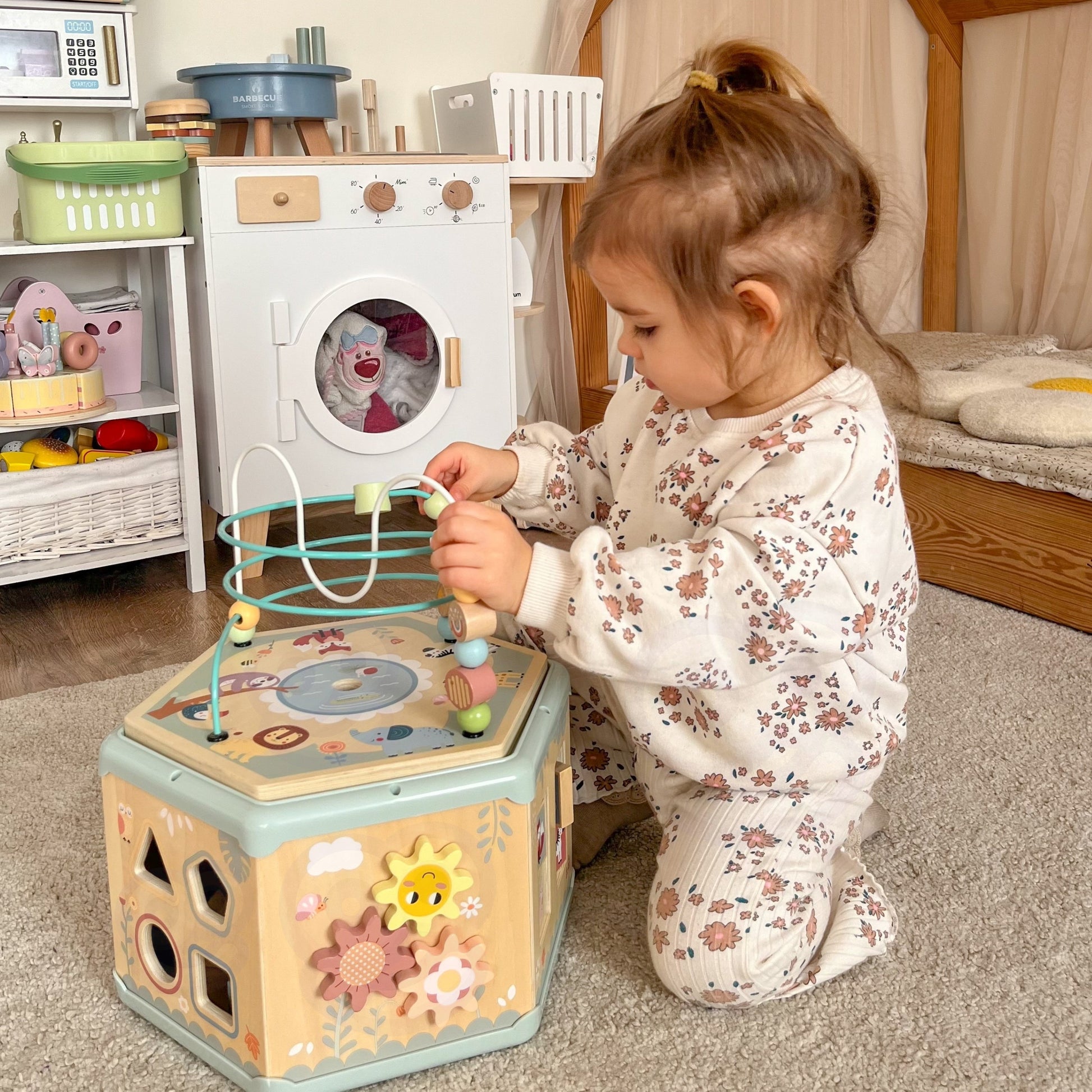 TOOKY TOY Montessori medinė veiklos dėžutė – nuotrauka 4