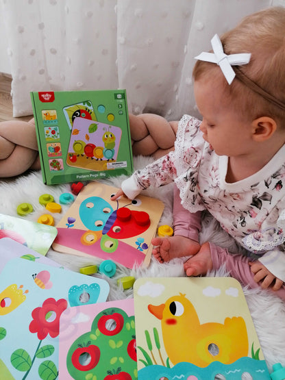 TOOKY TOY gyvūnų mozaika su spalvotais mygtukais