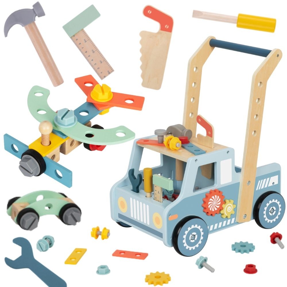 TOOKY TOY medinė vaikštynė ir meistro dirbtuvės