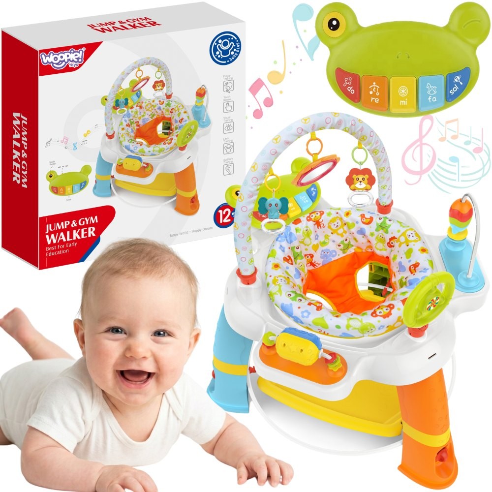 WOOPIE BABY interaktyvus veiklos centras su besisukančia sėdyne