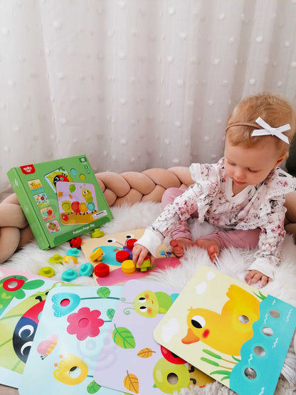 TOOKY TOY gyvūnų mozaika su spalvotais mygtukais