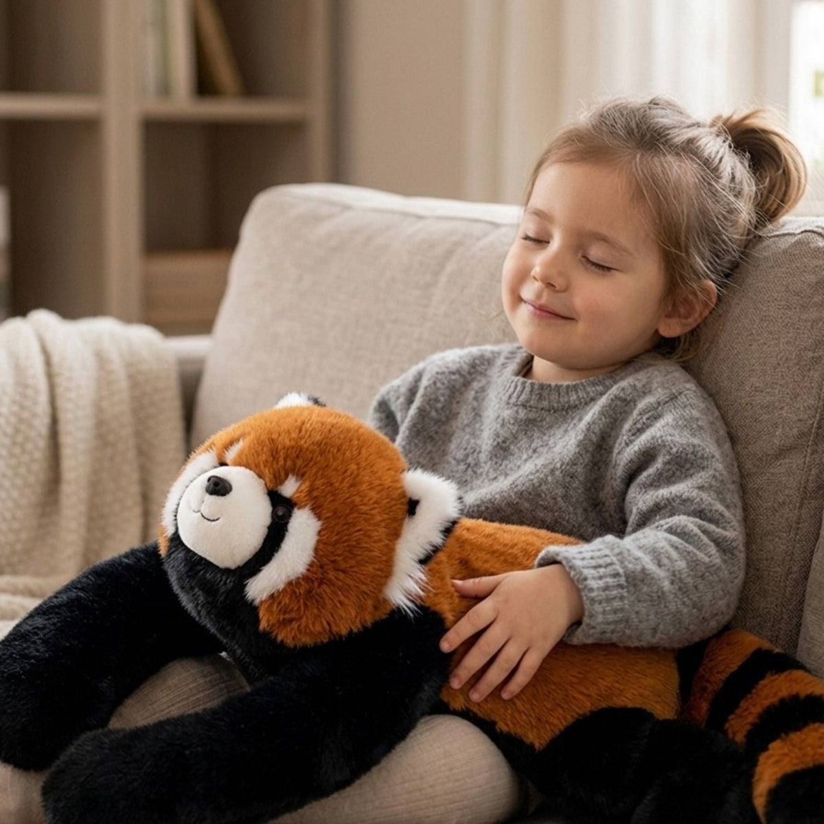 WOOPIE sunkioji sensorinė pliušinė raudonoji panda, 1 kg – nuotrauka 4