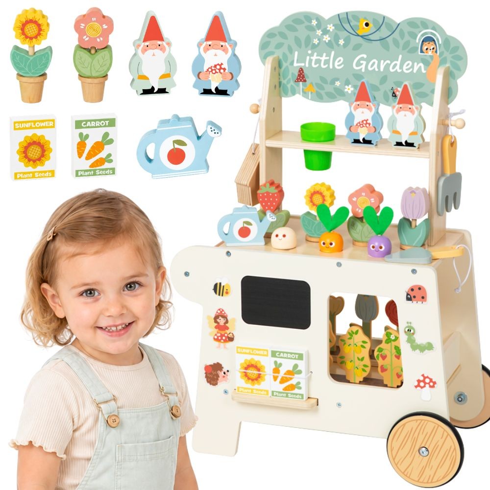 TOOKY TOY Montessori medinis sodo rinkinys, 57 vnt.