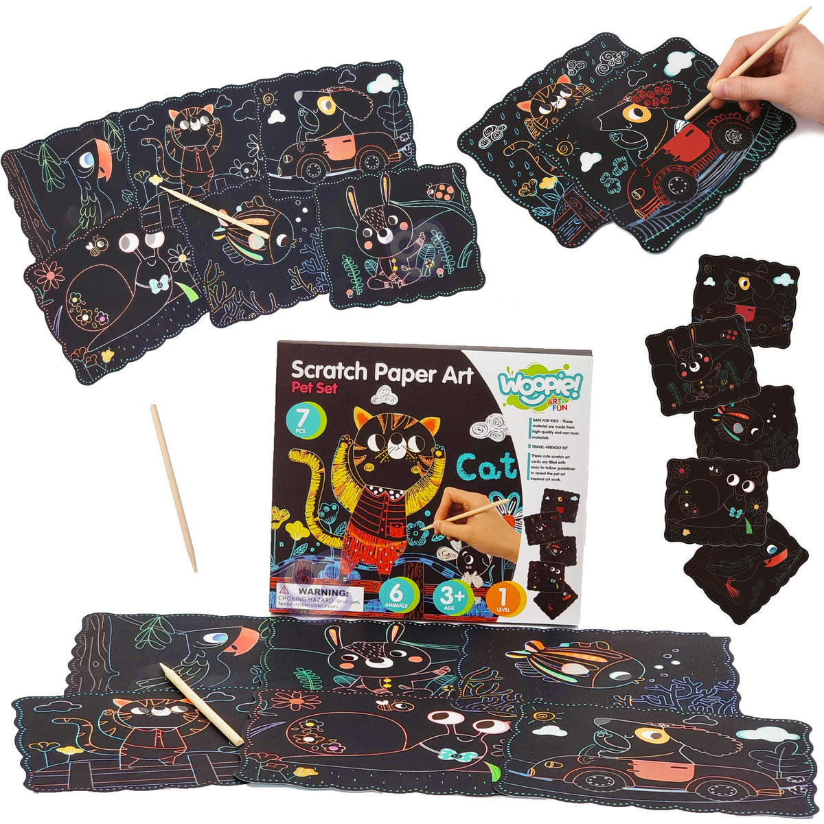 WOOPIE ART&FUN nutrinamų paveikslėlių rinkinys, 7 dalys
