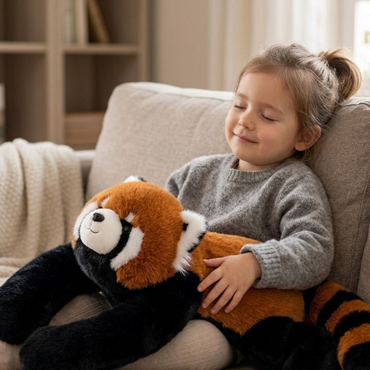 WOOPIE sunkioji sensorinė pliušinė raudonoji panda, 1,5 kg – nuotrauka 4