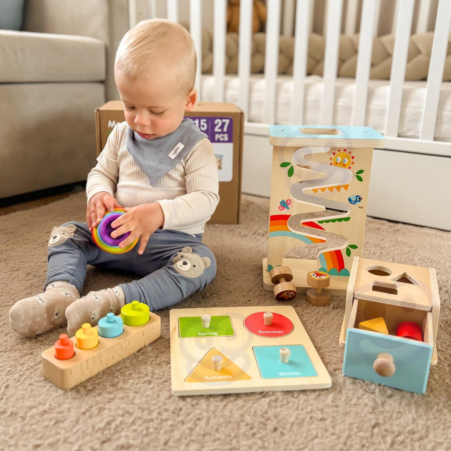 WOOPIE GREEN Montessori sensorinis rinkinys 6 viename – nuotrauka 4