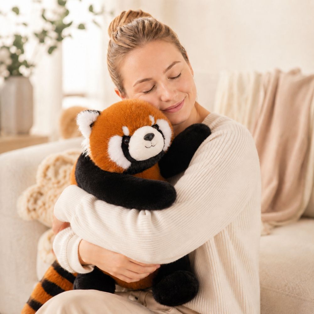 WOOPIE sunkioji sensorinė pliušinė raudonoji panda, 2,5 kg – nuotrauka 3