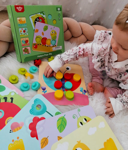 TOOKY TOY gyvūnų mozaika su spalvotais mygtukais