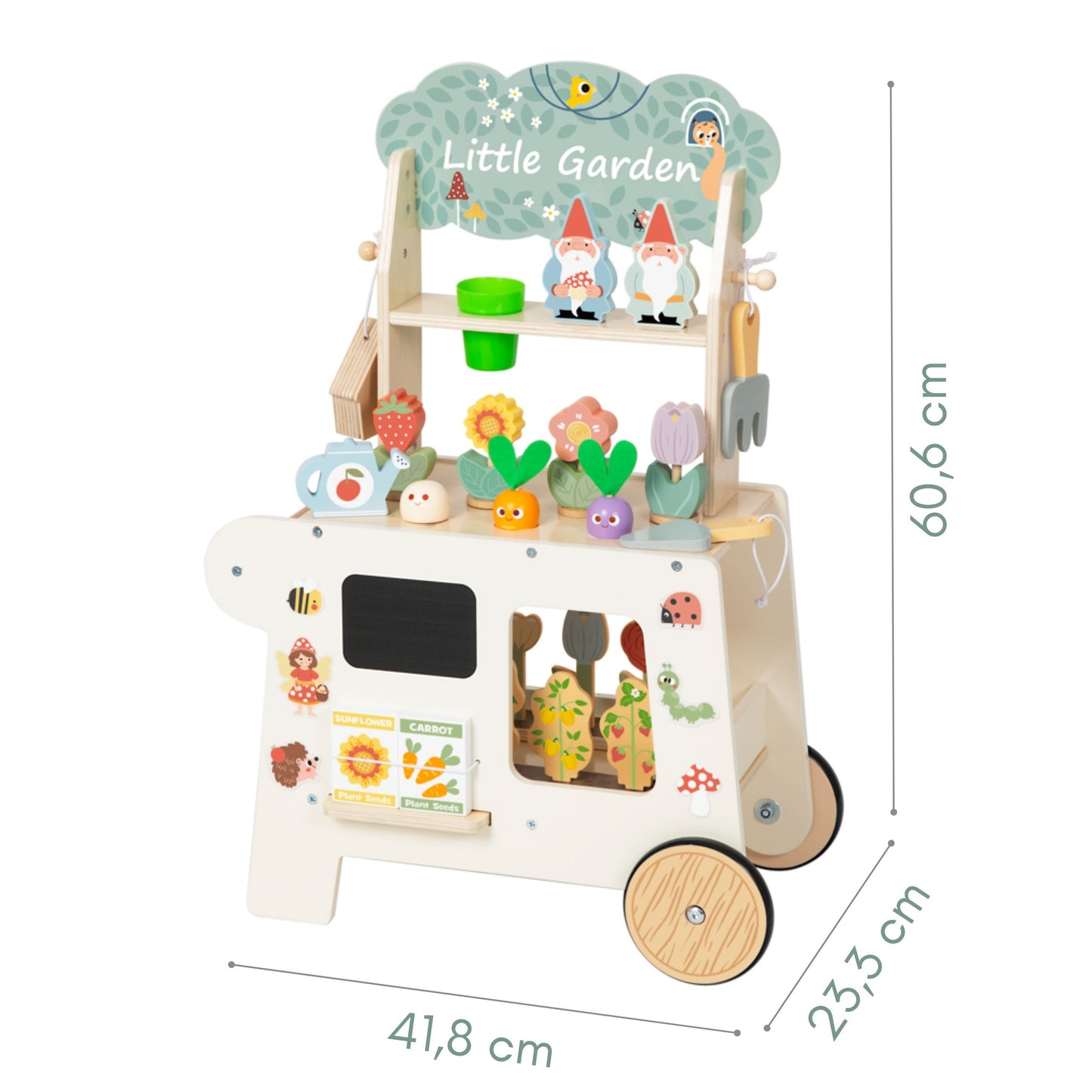 TOOKY TOY Montessori medinis sodo rinkinys, 57 vnt. – nuotrauka 6