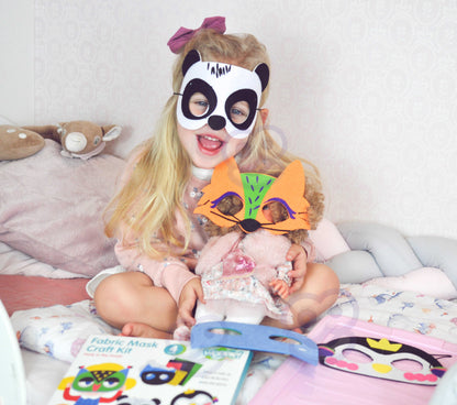 WOOPIE ART&FUN veltinio kaukių kūrybinis rinkinys, 4 kaukės