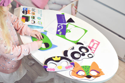 WOOPIE ART&FUN veltinio kaukių kūrybinis rinkinys, 4 kaukės