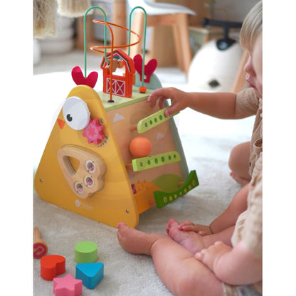 CLASSIC WORLD Montessori veiklos kubas „Linksmasis ūkis“ 10 viename – nuotrauka 3