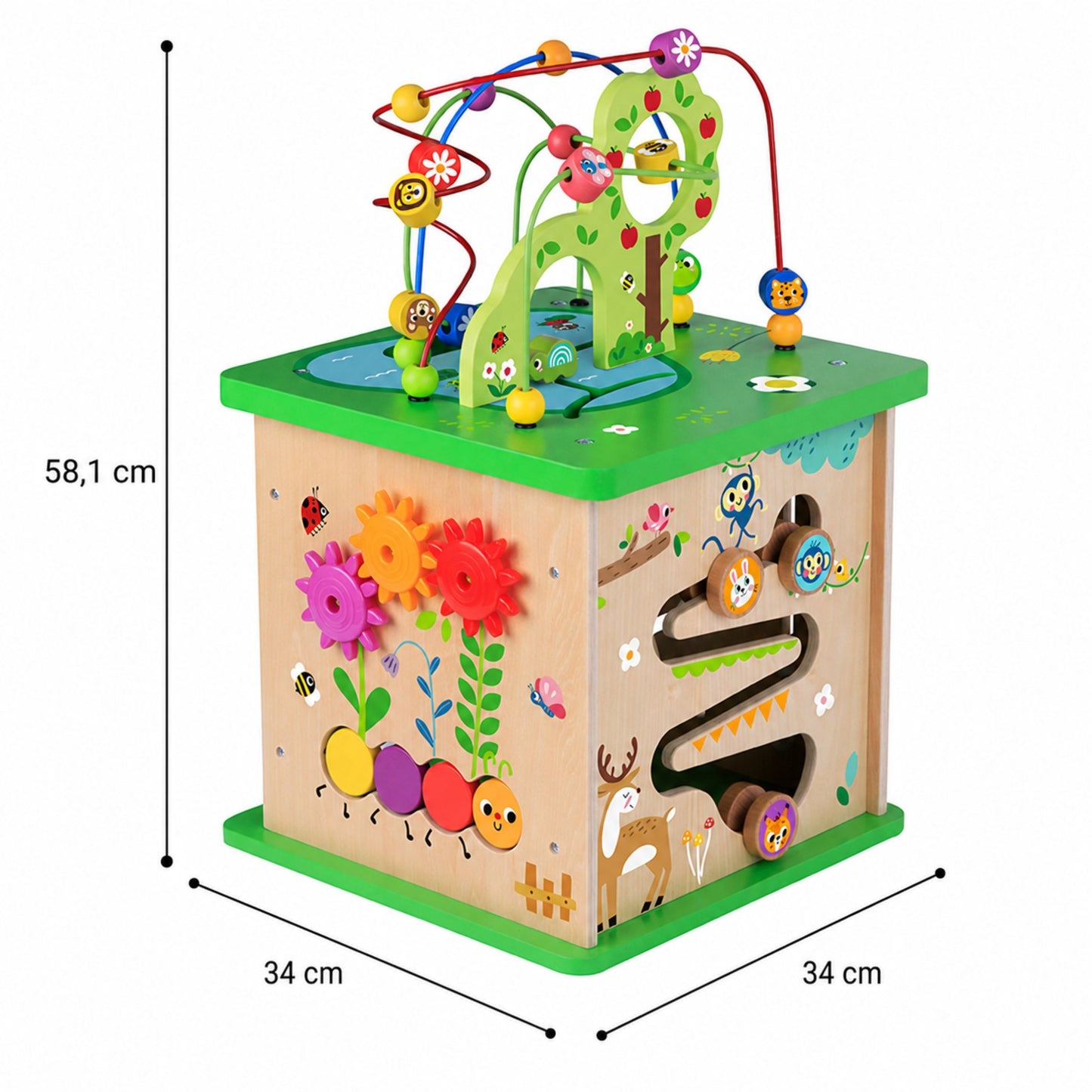 TOOKY TOY medinis edukacinis kubas su labirintu – nuotrauka 12