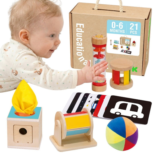 TOOKY TOY Montessori sensorinis rinkinys 6 viename kūdikiams
