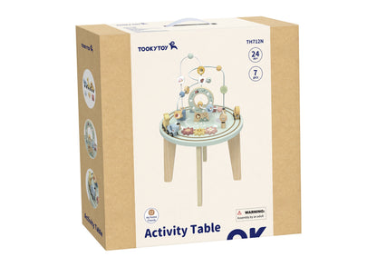 TOOKY TOY medinis Montessori veiklos stalas – nuotrauka 11