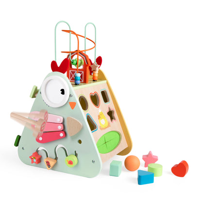CLASSIC WORLD Montessori veiklos kubas „Linksmasis ūkis“ 10 viename – nuotrauka 8