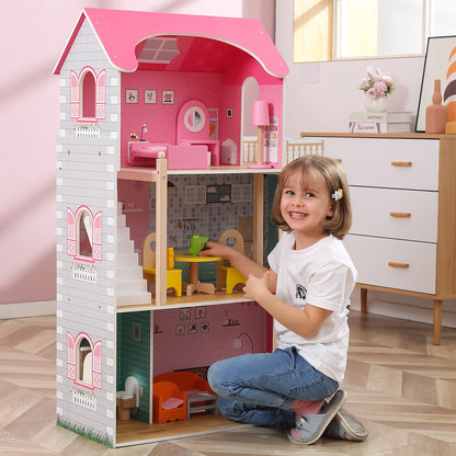 VIGA didelis medinis lėlių namelis – nuotrauka 6